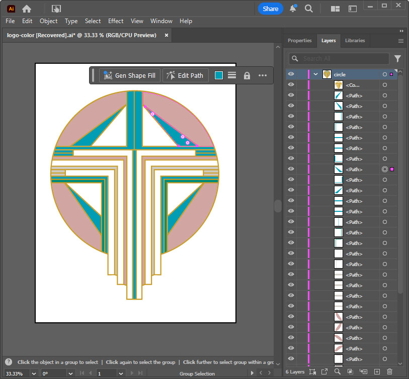 Lightfoot logo trace in Adobe Illustrator
